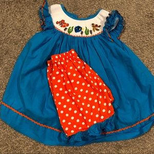 Disney Nemo Smocked Shorts Set
